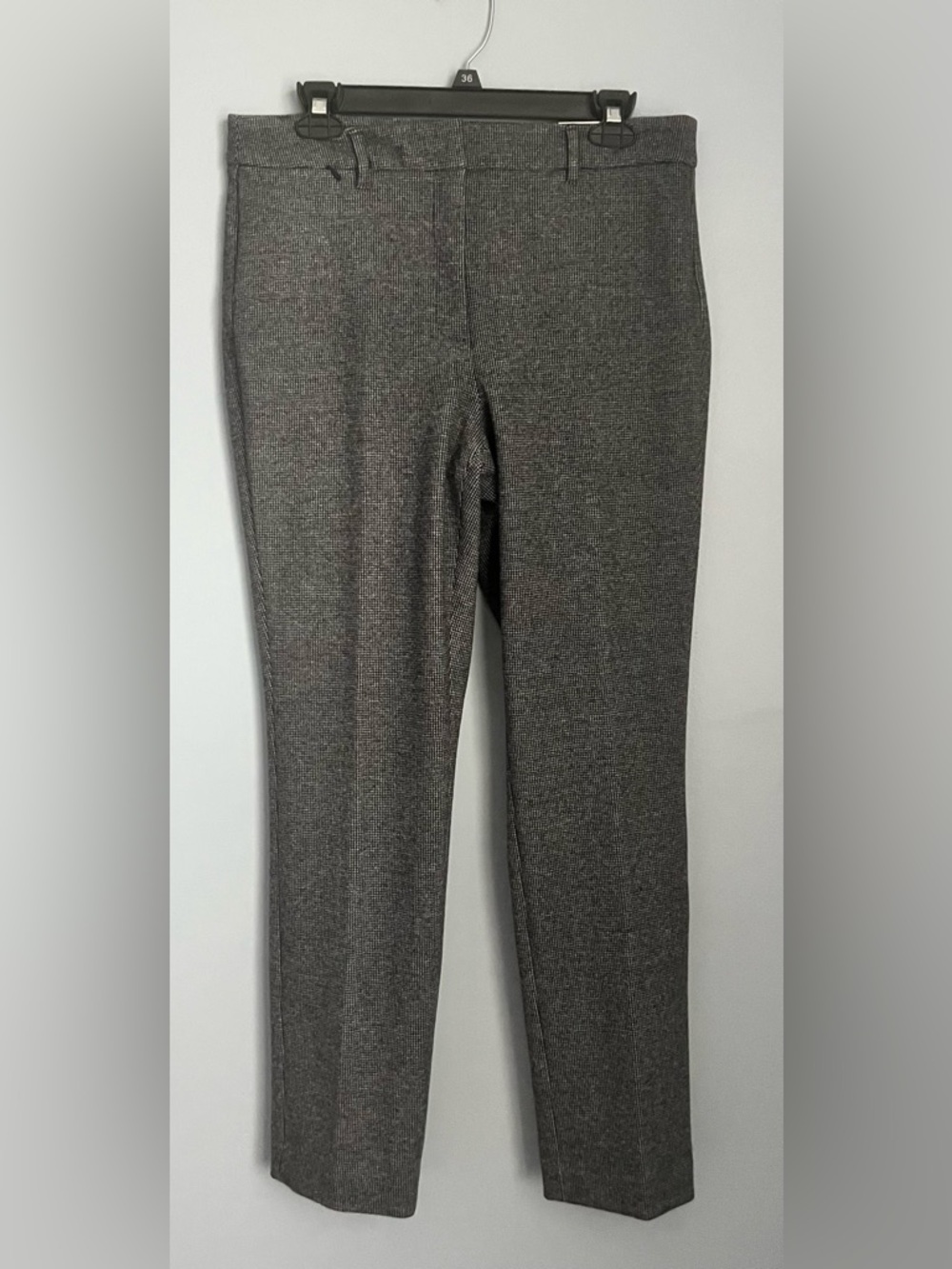 White House Black Market Women's Gray Wool blend Trouser Pants Slim cut